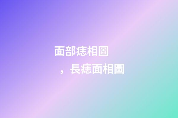 面部痣相圖，長痣面相圖